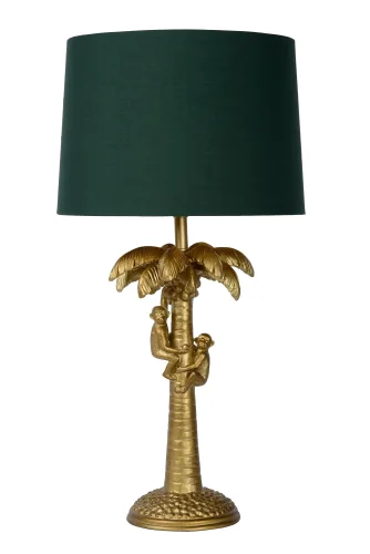 Настольная лампа Extravaganza Coconut 10505/81/02 Lucide зелёная 1 лампа, основание матовое золото латунь металл в стиле винтаж современный  фото 2